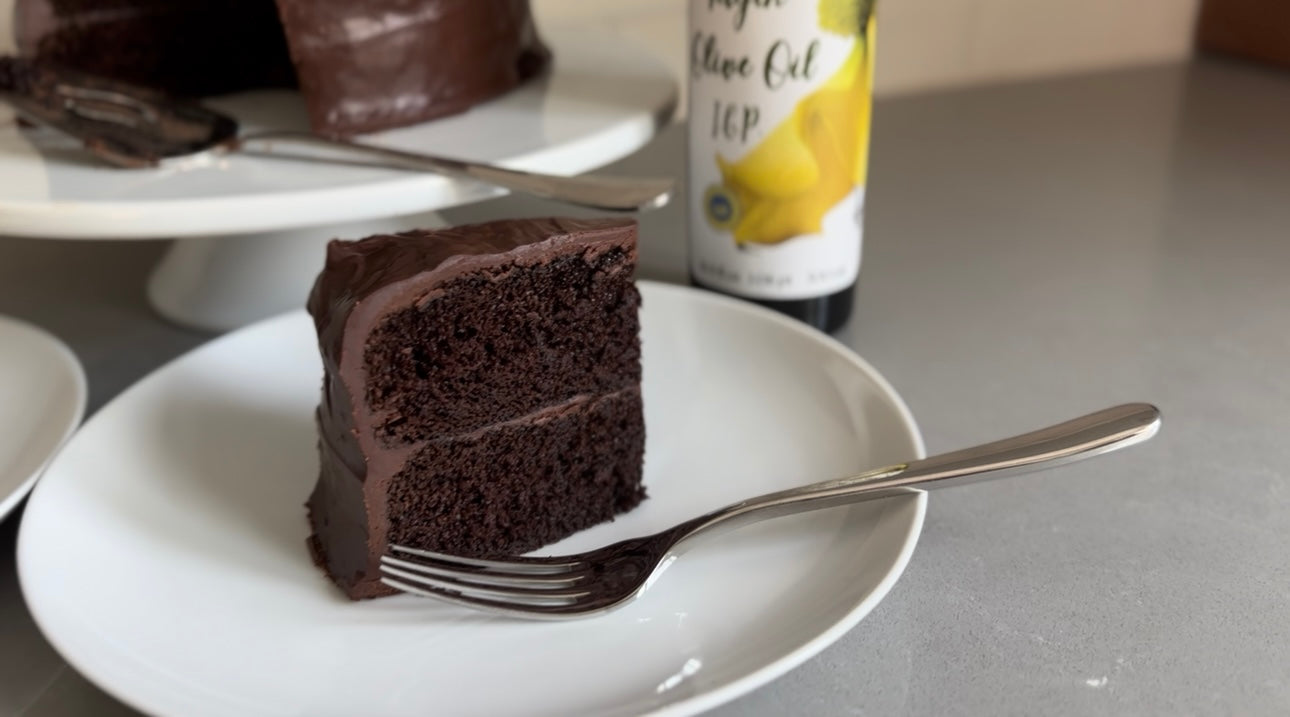 Chocolate Ganache Cake with Extra Virgin Olive Oil